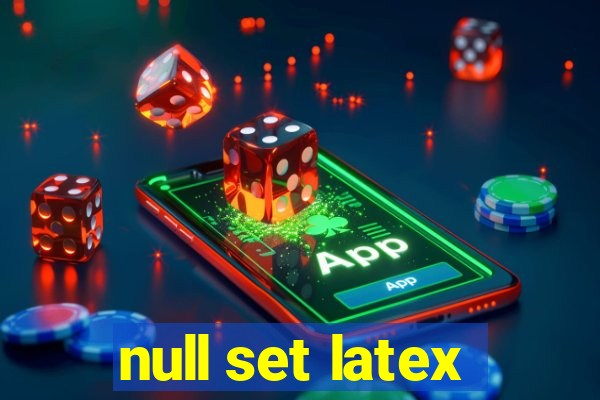 null set latex